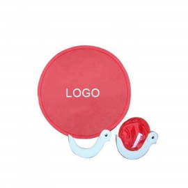 Nylon Pop Up Folding Fan Flying Disc with Handle with Logo