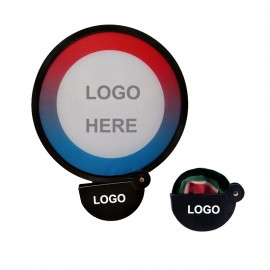 Collapsible Full Color Flyer Fan w/ Plastic Handle with Logo  Collapsible Full Color Flyer Fan w/ Plastic Handle with Logo