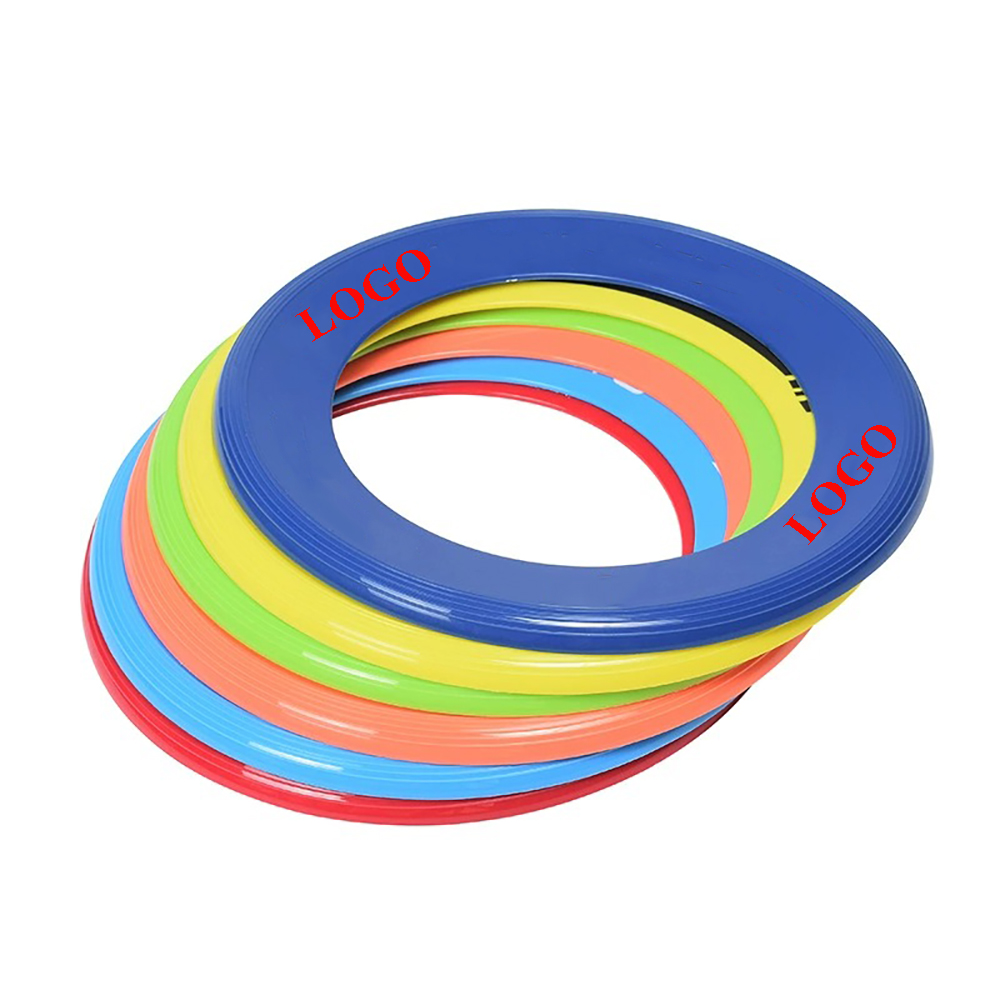 Promotional 9 3/5" Colorful Plastic Flying Ring Discs Fun Outdoor Throwing Toys