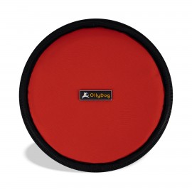 OllyDog Flyer Disc, Fiesta Red with Logo  OllyDog Flyer Disc, Fiesta Red with Logo