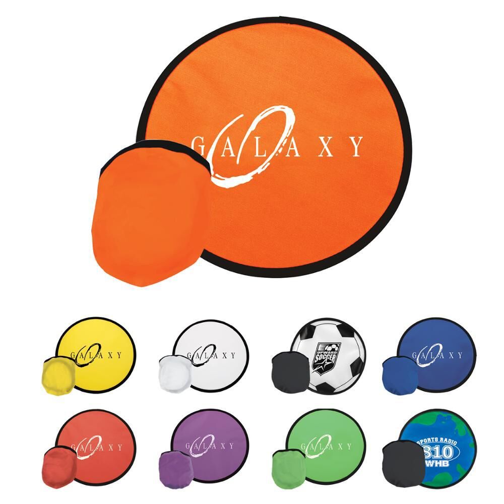 Promotional Collapsible Nylon Flying Disc with Pouch