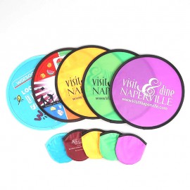 10" Fold Up Flying Disc w/Pouch with Logo