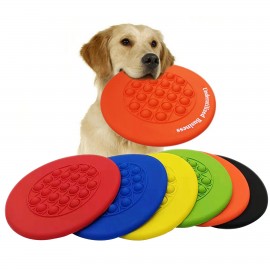 Logo Branded Push Pop Soft Pet Flying Disc