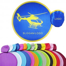 10" Polyester Foldable Flying Disc W/ Storage Pouch with Logo