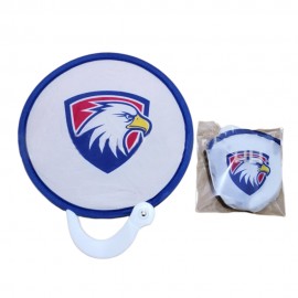Full Color Foldable Disc Fan w/Pouch with Logo
