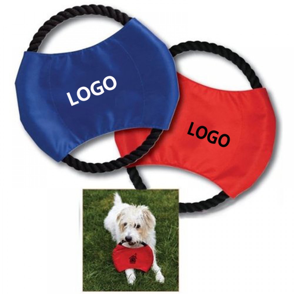 Logo Branded Rope Flyer Dog Chew Toy
