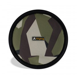 OllyDog Flyer Disc, Swedish Camo Green with Logo