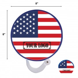 Promotional American Flag Collapsible Handheld Fan With Pouch