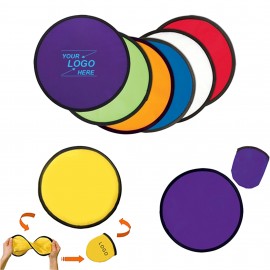 Logo Branded Portable Foldable Frisbee with Carrying Pouch