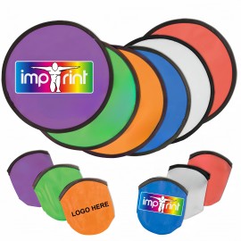 Promotional Foldable Nylon Flying Disc Fan With Pouch  Promotional Foldable Nylon Flying Disc Fan With Pouch