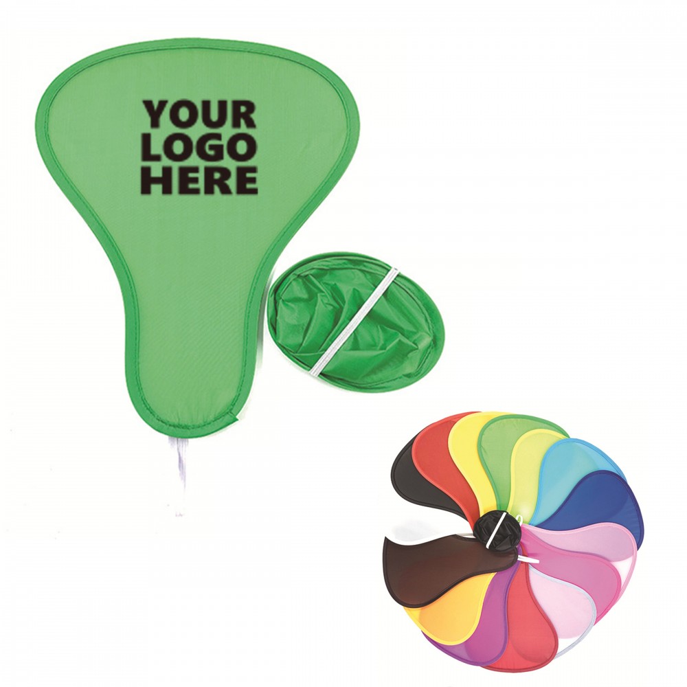T Shape Foldable Fan With Pouch with Logo