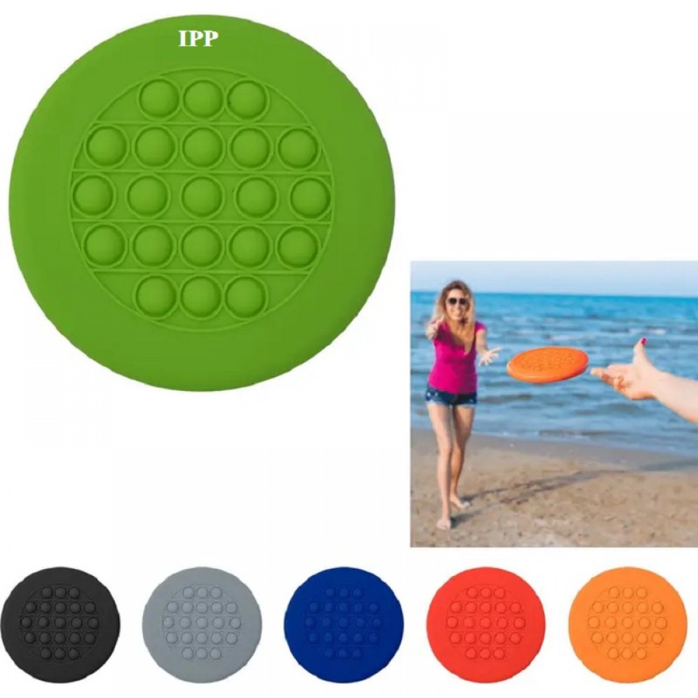 Personalized Push Pop Stress Reliever Flying Discs