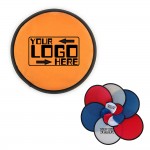 10" Polyester Foldable Flying Disc with Storage Pouch with Logo