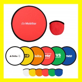 10" Collapsible Flying Disc W/ Carrying Pouch with Logo