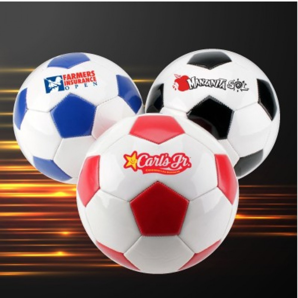 Logo Branded Official Size 5 Soccer Ball w/Dual Print Panel Logo Branded Official Size 5 Soccer Ball w/Dual Print Panel