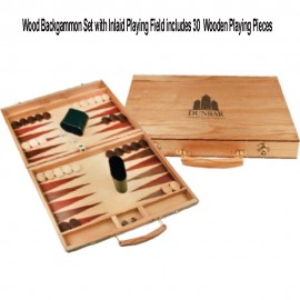 Personalized 15" X 9 1/2" Wooden Backgammon Game