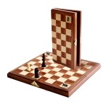 Customized Travel Magnetic Folding Walnut Wood Chess Set