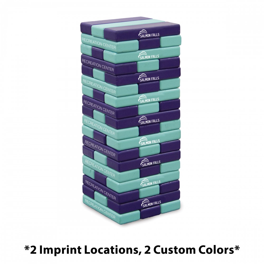 Jumbo Toppling Tower Blocks Game (2 Imprints, 2 Custom Colors) with Logo