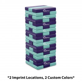 Jumbo Toppling Tower Blocks Game (2 Imprints, 2 Custom Colors) with Logo