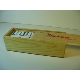 Double 6 Jumbo Domino In Wooden Case with Logo