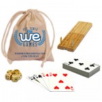 Logo Branded 12-in-1 Combination Game Pack in Canvas Bag
