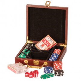 Rosewood Piano Finished Poker Set (Screen printed) with Logo