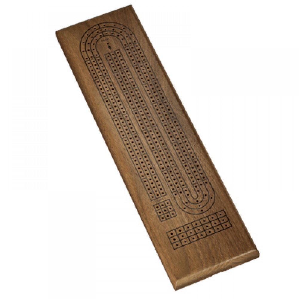 Custom Classic Cribbage Set - Solid Walnut Wood Continuous 3 Track Custom Classic Cribbage Set - Solid Walnut Wood Continuous 3 Track