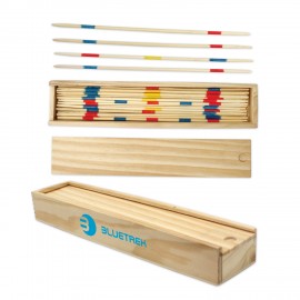 Custom Pick Up Sticks in Wooden Box  Custom Pick Up Sticks in Wooden Box