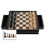 Personalized Black Stained Chess Set