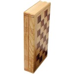 Customized Bookstyle Wood Folding Chess Set - 11" Board