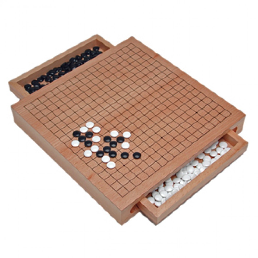 Customized Wood GO Game Set w/ Pull Out Drawers Customized Wood GO Game Set w/ Pull Out Drawers