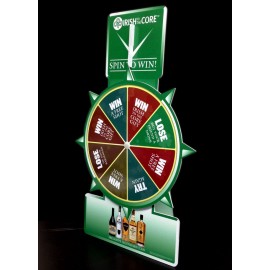 Table Top Spinning Wheel Game 23-12 (23" high, 12" diameter wheel) with Logo