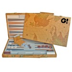 Promotional Map Design Backgammon Set  18 Inch
