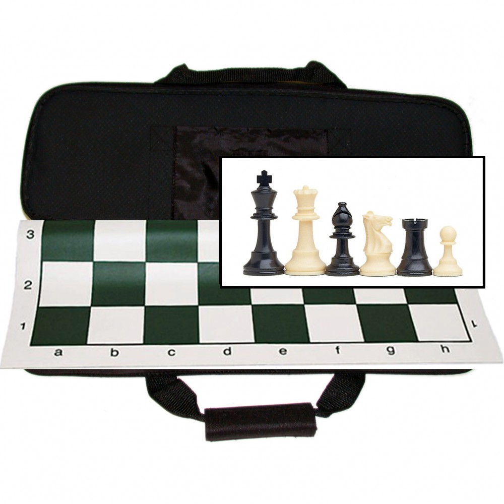 Promotional Tournament Chess Set w/ Canvas Bag Promotional Tournament Chess Set w/ Canvas Bag