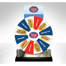 Logo Branded Table Top Spinning Wheel Game 35-24 (35" high, 24" diameter wheel)