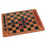 Logo Branded Wood Checkers Set