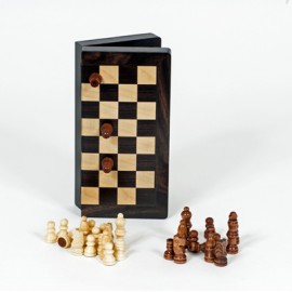 Promotional Travel Wood Magnetic Chess Set - 8"