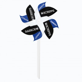 Pinwheel 1 - White Mylar with 7" diameter propellers with Logo