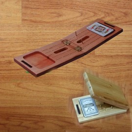 Logo Branded Wooden Travel Cribbage & Card Set
