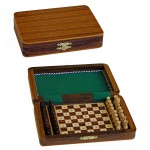 Logo Branded Travel Wood Pegged Chess Set