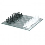 Personalized Black & White Mirror Chess Set