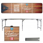 Custom 8ft Portable Folding Beer Pong Table Logo Branded