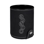 Promotional Black & Silver Leatherette Dice Cup w/ 5 Dice