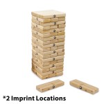 Customized Jumbo Toppling Tower Blocks Game (2 Imprint Locations)