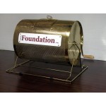 Logo Branded Brass Plated Raffle Drum - Small