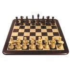 Logo Branded Luxury Staunton Rosewood Chess Set - 21" Board
