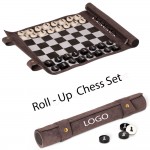 Promotional Suede Roll Up Chess Travel Set