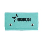 Promotional Teal Leatherette Card & Dice Set