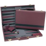 Promotional Backgammon Set - Burgundy/Gray/Black