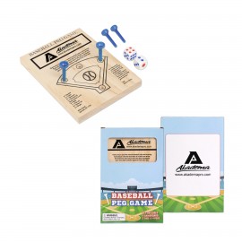 Wooden Baseball Peg Game with Logo